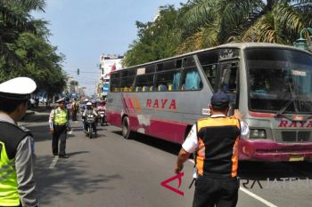 Langgar rute, sejumlah bus ditilang