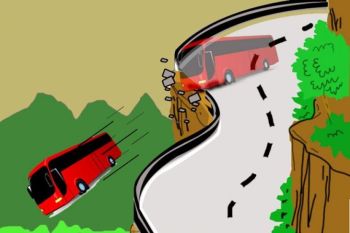 Bus sekolah jatuh ke jurang, 17 orang tewas