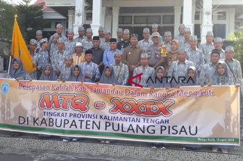 Wabup Lamandau Lepas 80 Kafilah MTQ berkompetisi di Pulang Pisau