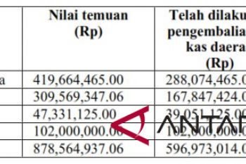 Temuan BPK di Pemkab Donggala Rp5,42 miliar