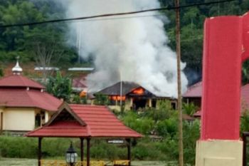 Rumah dinas Kapolres Morowali musnah terbakar