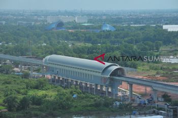 Inilah perkembangan pembangunan LRT di kawasan Jakabaring