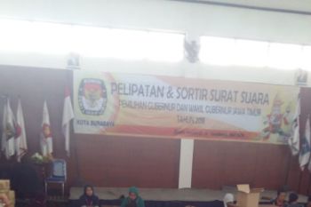 KPU Surabaya Mulai Lakukan Pelipatan Kertas Suara Pilkada Jatim