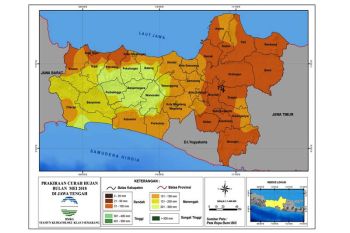 Sepanjang Mei, Jateng bagian tengah masih berpeluang hujan