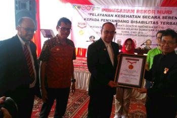 IDI Sumbar Raih Rekor MURI Pemeriksaan Disabilitas Terbanyak