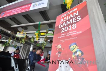 Posko lebaran bertema Asian Games