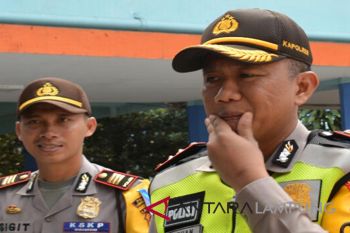 Polisi siaga di jalur lintas Lampung Selatan