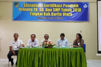 Disdik Barut gelar sosialisasi sertifikasi pendidik