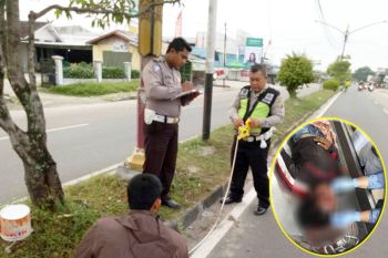 Diduga tenggak miras, jukir pasar besar Palangka Raya tewas tabrak PJU