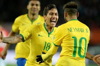 Neymar dan Firmino bawa Brasil ke perempat final