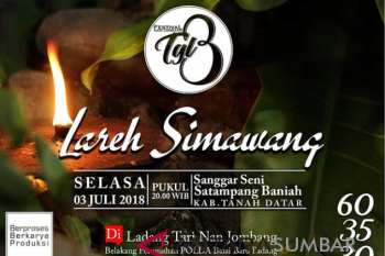 Sanggar Satampang Baniah tampilkan Lareh Simawang di Padang