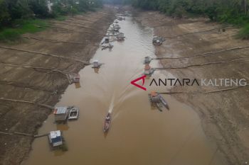 Sungai Barito surut sebabkan tranportasi terganggu