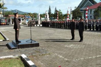 Polres Minahasa sukses gelar upacara peringati HUT Bhayangkara ke-72