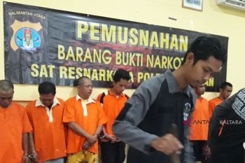 Polisi musnahkan sabu-sabu tangkapan Bea Cukai Nunukan