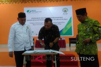 Pengurus masjid se-Kota Palu dilindungi program BPJS Ketenagakerjaan