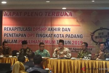 KPU Padang tetapkan DPT pemilu, ini jumlahnya