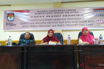 KPU Solok Selatan tetapkan daftar pemilih tetap sebanyak 108.146 orang