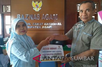 Baznas Agam salurkan zakat Rp8,24 miliar