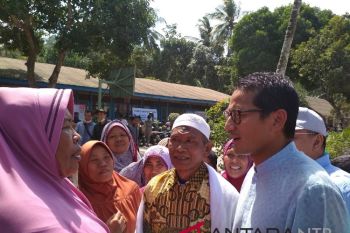 Sandiaga Uno sumbang Rp2,3 miliar korban gempa Lombok