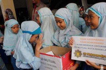 Siswa SD Magelang galang dana untuk korban gempa Lombok