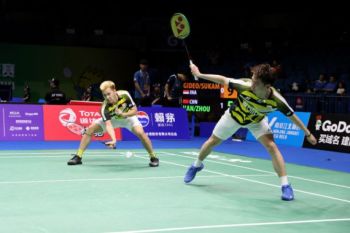 Pasangan Kevin/Marcus tesingkis dari Kejuaraan Dunia 2018