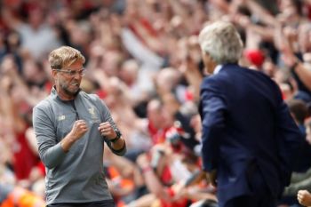 Klasemen dan hasil pertandingan, Liverpool pesta 4 gol
