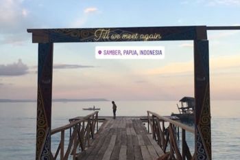 Mahasiswa KKN UGM bangun dermaga di Kampung Binyeri-Samber