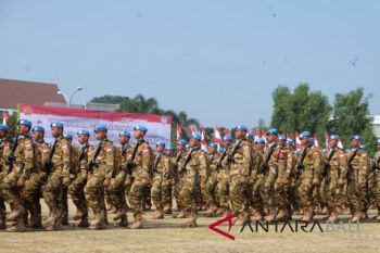Presiden lepas pasukan perdamaian Indonesia ke Kongo-Lebanon