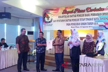 KPU Tanjungpinang Tetapkan DPT Pemilu 145.441 orang