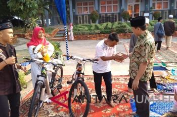 Shalat idul adha berhadiah sepeda di SMA negeri 1 Palembang