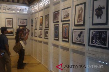Kartun Dunia dipamerkan pada  Borobudur Cartoonists Forum