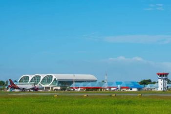 Operasional Bandara Mopah ditutup sementara saat perayaan HUT TNI