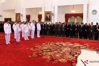 Presiden Jokowi lantik sembilan gubernur di Istana Negara