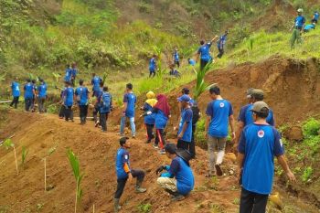 Daerah rawan longsor di Cilacap ditanami seribuan bibit pohon