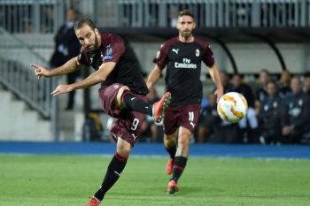 Gol semata wayang Higuain antar Milan kalahkan Dudelange
