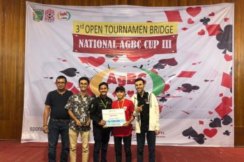 Pasaman Barat raih juara ketiga turnamen bridge tingkat nasional