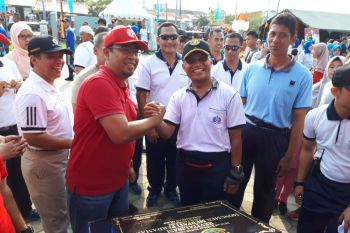 Semen Padang dan Lantamal II revitalisasi Monumen Perdamaian
