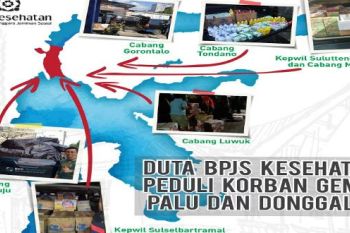 BPJS kesehatan salurkan bantuan gempa-tsunami Palu dan Donggala
