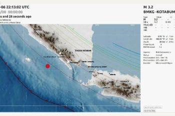 Gempa 3,2 SR di Pesisir Barat Lampung