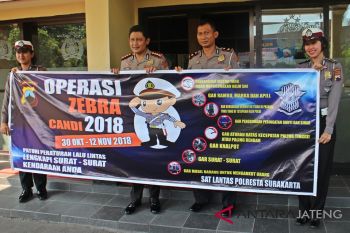 Operasi Zebra, Polresta Surakarta fokus pelanggar potensi kecelakaan