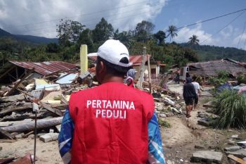 Relawan Pertamina tembus 36-titik longsor bantu pengungsi Palu-Donggala