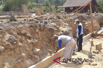 Pemasangan talut Situs Liyangan gunakan batu baru sekitar 35 persen