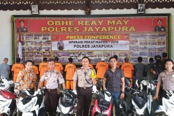 Polres Jayapura amankan 30 unit sepeda motor