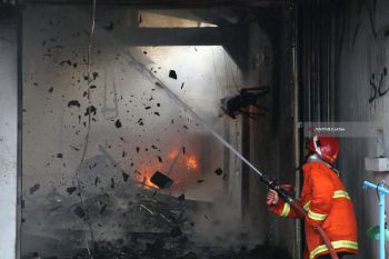 Kebakaran Bengkel Di Kediri