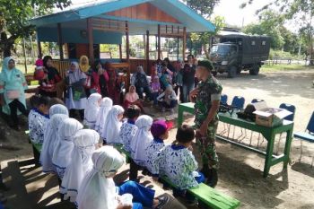 TNI kenalkan wawasan kebangsaan kepada murid TK di perbatasan