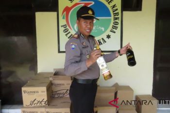 Polisi sita 516 botol minuman keras