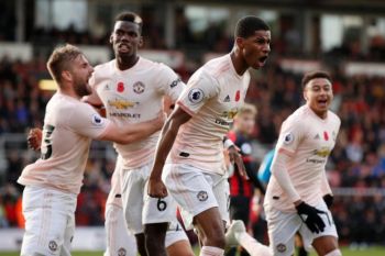 Gol dramatis Rashford,  antar MU kalahkan Bornemouth 2-1
