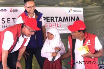 Pertamina peduli bangun sekolah sementara di Sulteng