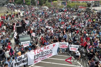 Massa protes pernyataan Prabowo yang dinilai lecehkan warga Boyolali