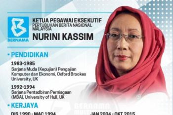 Menteri Komunikasi Malaysia Tunjuk Nurini Pimpin Bernama